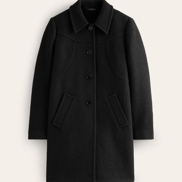 Boden Lincoln Textured Coat, Black, Size 10, 2025 Design, NWT - Picture 3 of 14